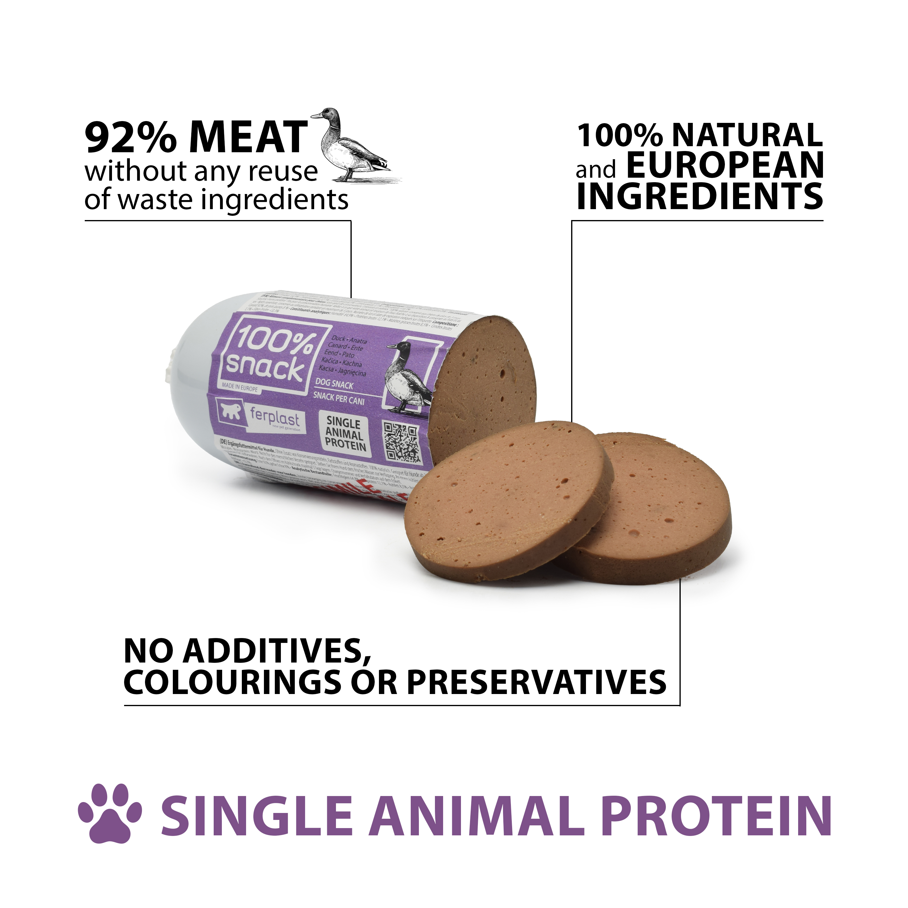 Ferplast treenimakkara DUCK 200g