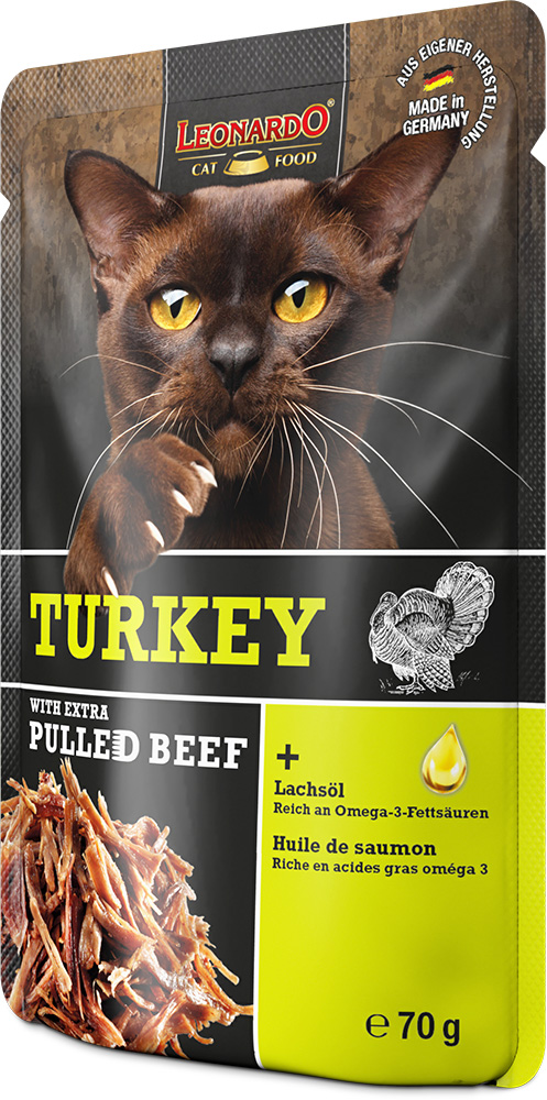 Leonardo 70g*16kpl TURKEY +extra pulled Beef