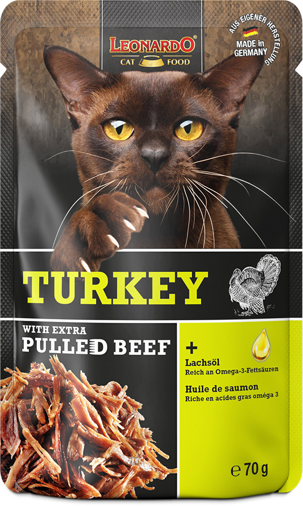 Leonardo 70g*16kpl TURKEY +extra pulled Beef