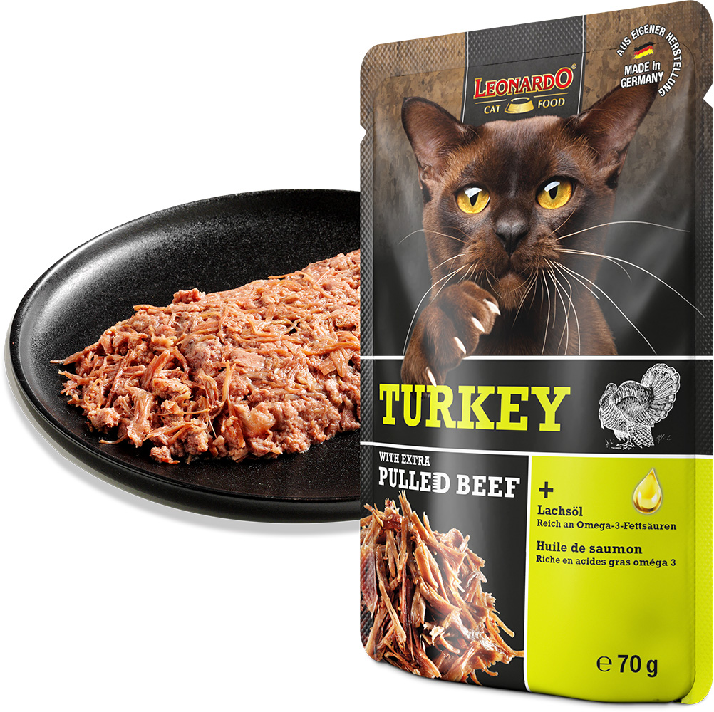 Leonardo 70g*16kpl TURKEY +extra pulled Beef
