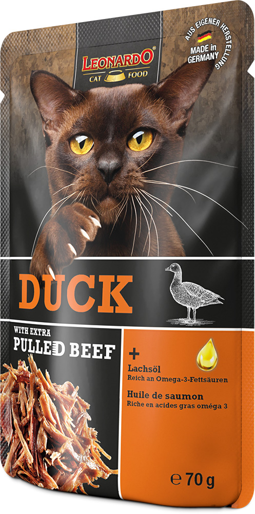 Leonardo 70g*16kpl DUCK +extra pulled Beef