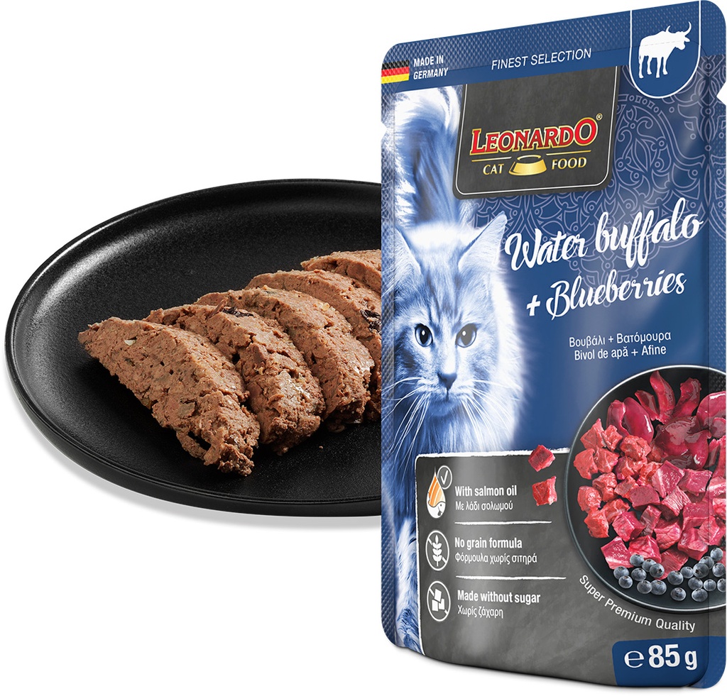 Leonardo 85g*16kpl Water Buffalo + blueberries