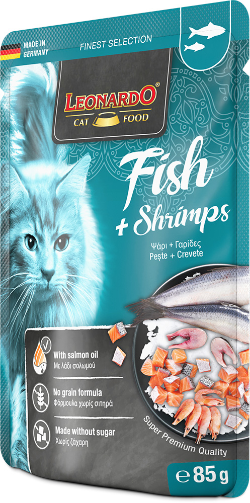 Leonardo 85g*16kpl Fish + Shrimps