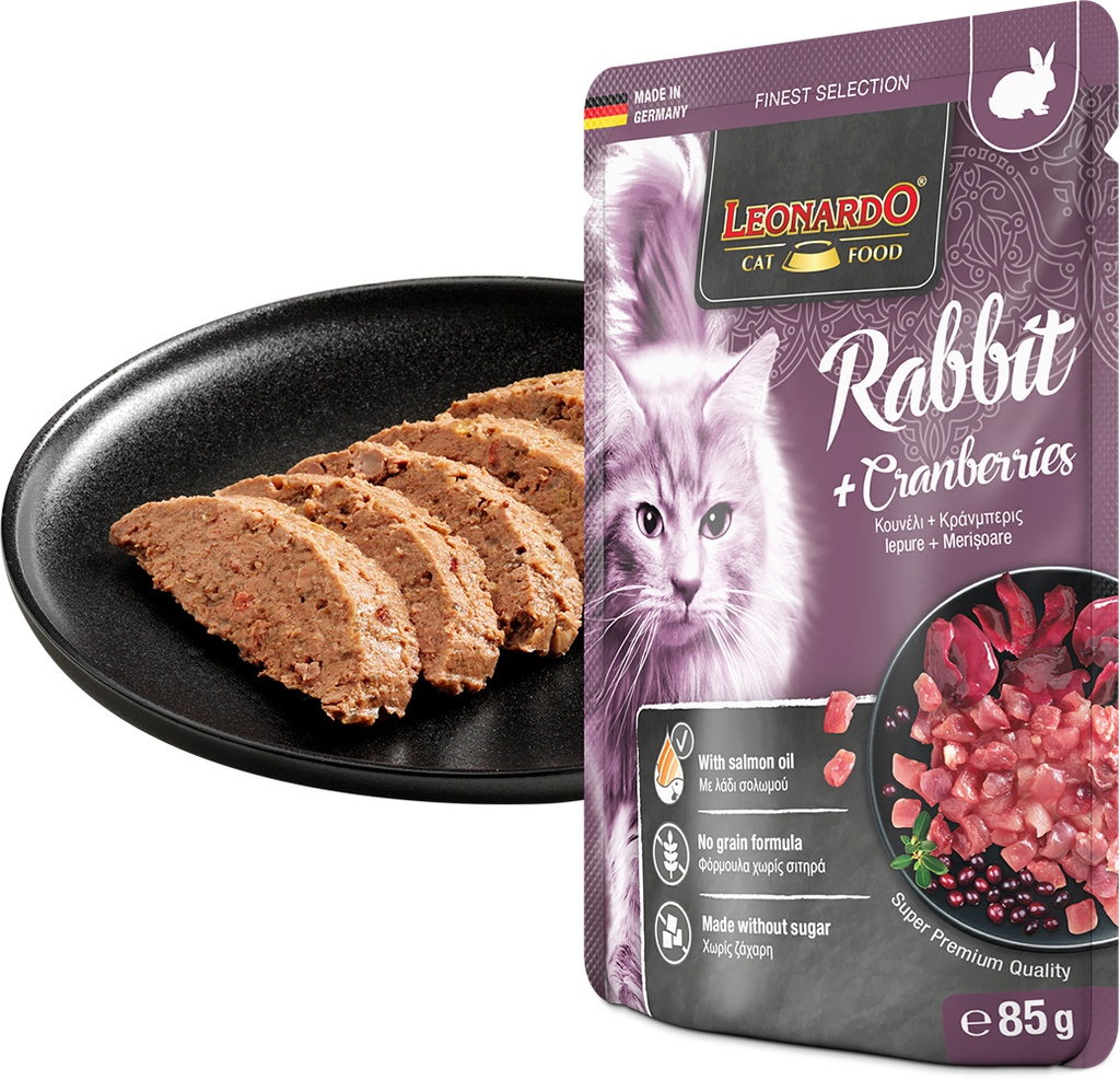 Leonardo 85g*16kpl Rabbit + Cranberries