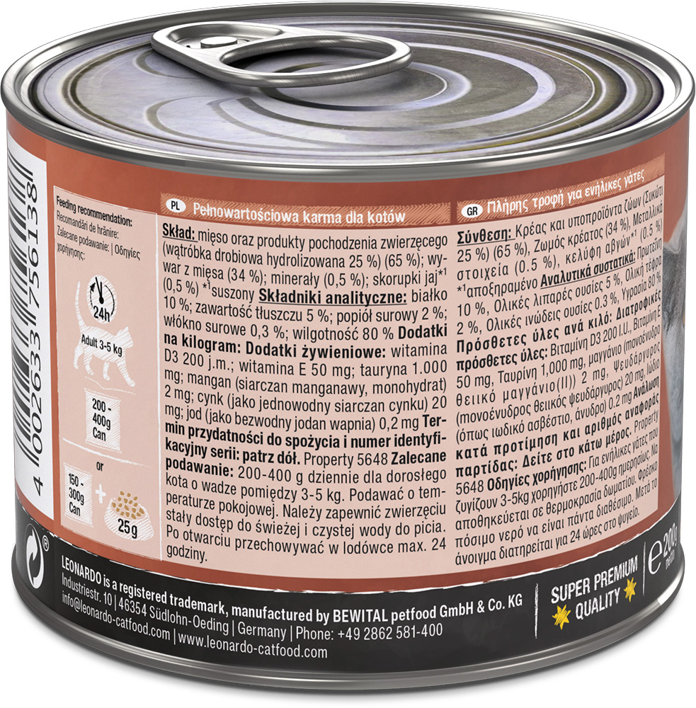Leonardo 200g*6kpl rich in LIVER