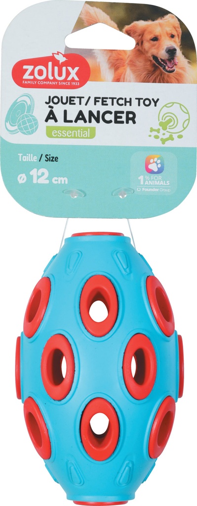 Zolux Treat rubber rugby 12cm