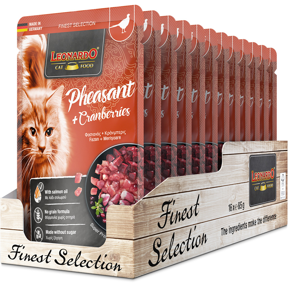 Leonardo 85g*16kpl Pheasant + Cranberry