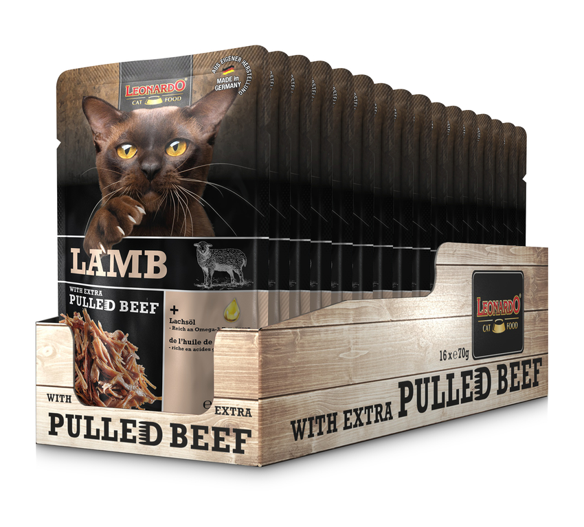 Leonardo 70g*16kpl Lamb + extra pulled beef