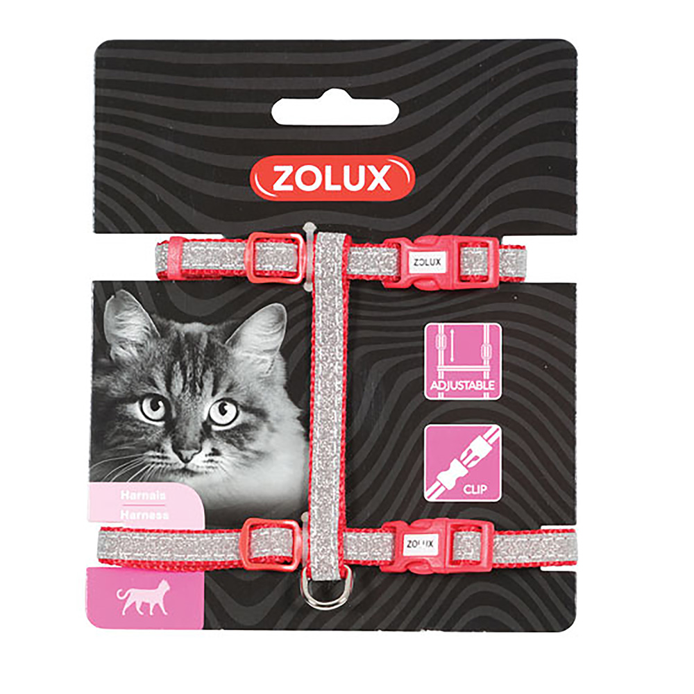 Zolux CAT Shiny heijastava kissanvaljas muovilukolla RED
