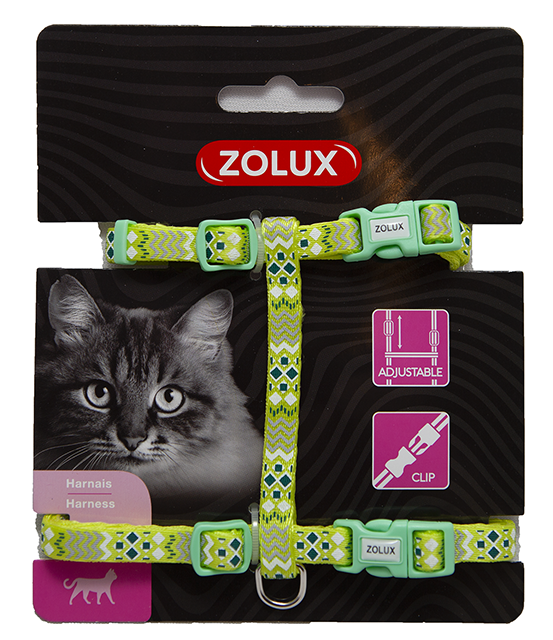 Zolux CAT Ethnic kissanvaljaat muovilukolla LIME