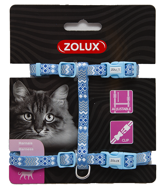 Zolux CAT Ethnic kissanvaljaat muovilukolla BLUE