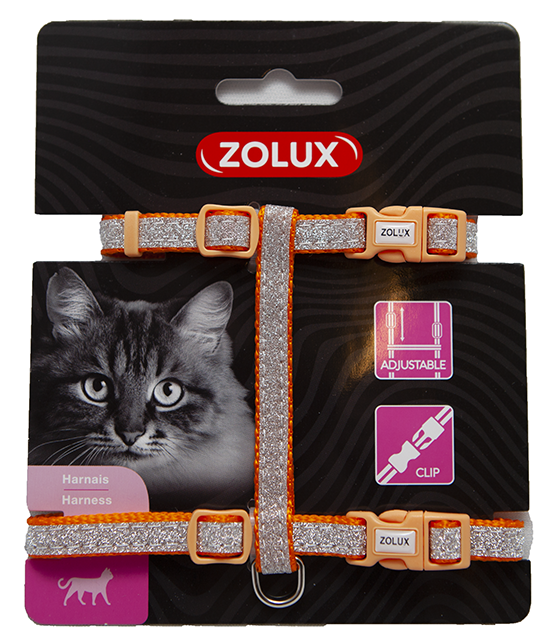 Zolux CAT Shiny heijastava kissanvaljas muovilukolla ORANGE