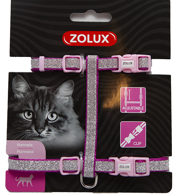 Zolux CAT Shiny heijastava kissanvaljas muovilukolla PINK