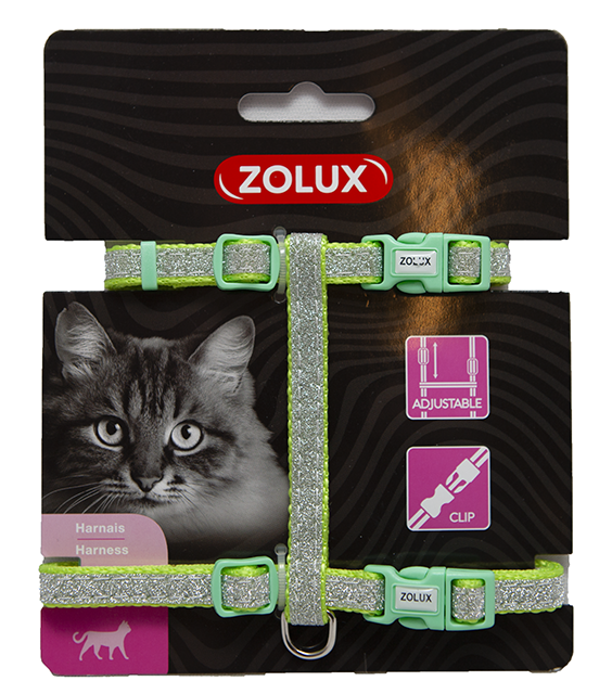 Zolux CAT Shiny heijastava kissanvaljas muovilukolla LIME