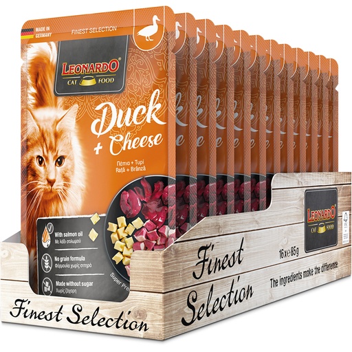 [756445 51] Leonardo 85g*16kpl Duck + Cheese