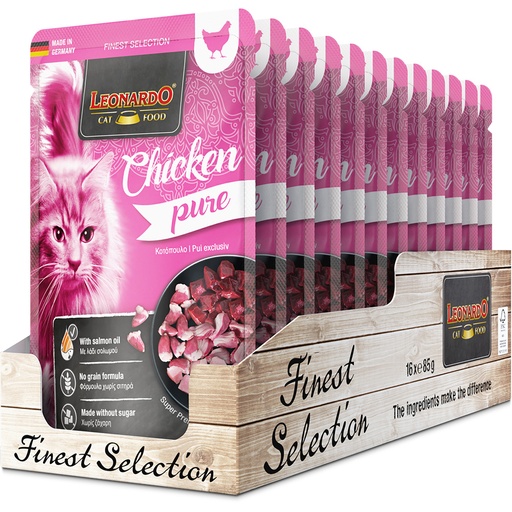 [756315 51] Leonardo 85g*16kpl Pure Chicken