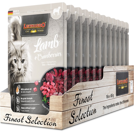[756455 51] Leonardo 85g*16kpl Lamb + Cranberries